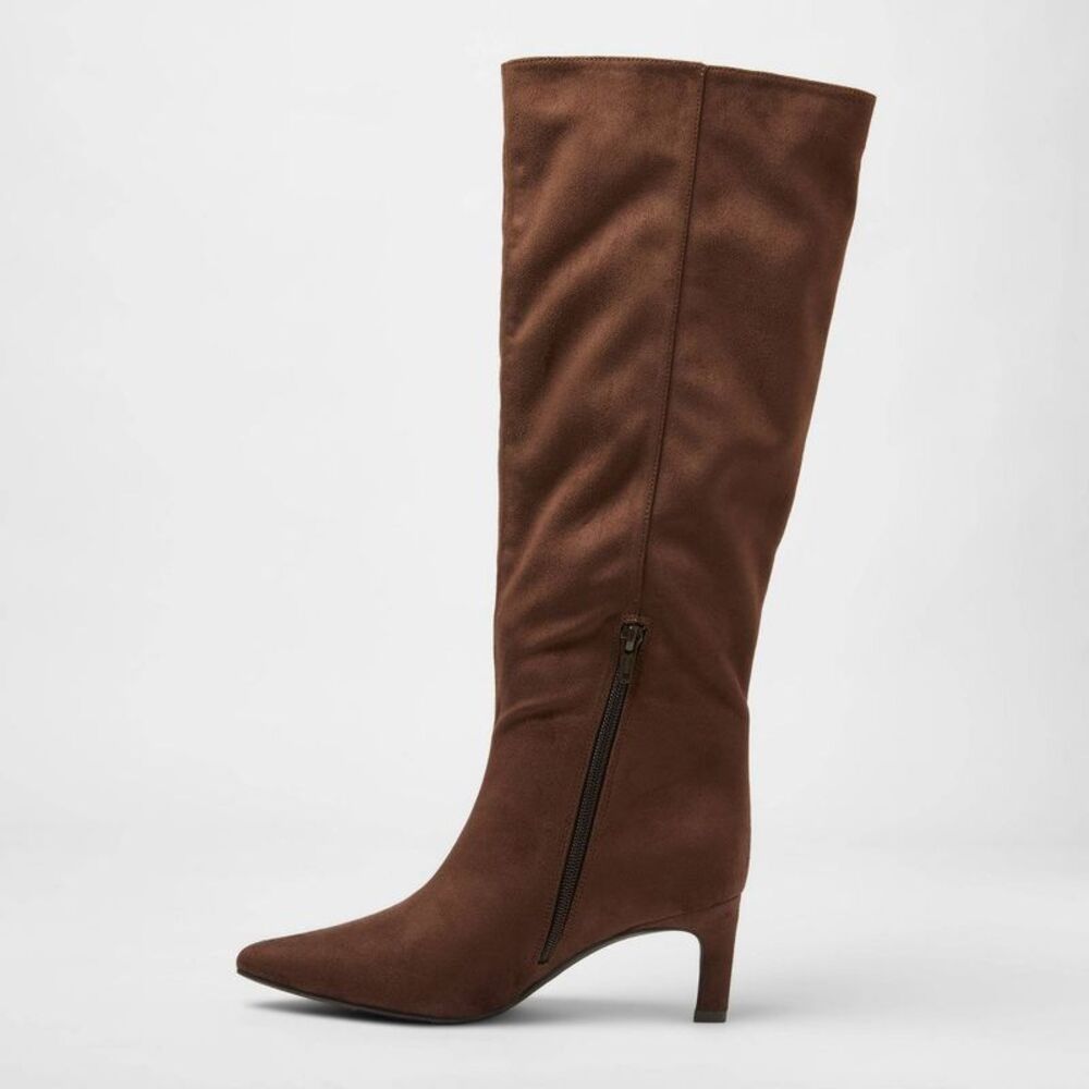 Open Box - A New Day - Women’s Justice Boots with Memory Foam Insole – A Brown - Picture 2 of 3